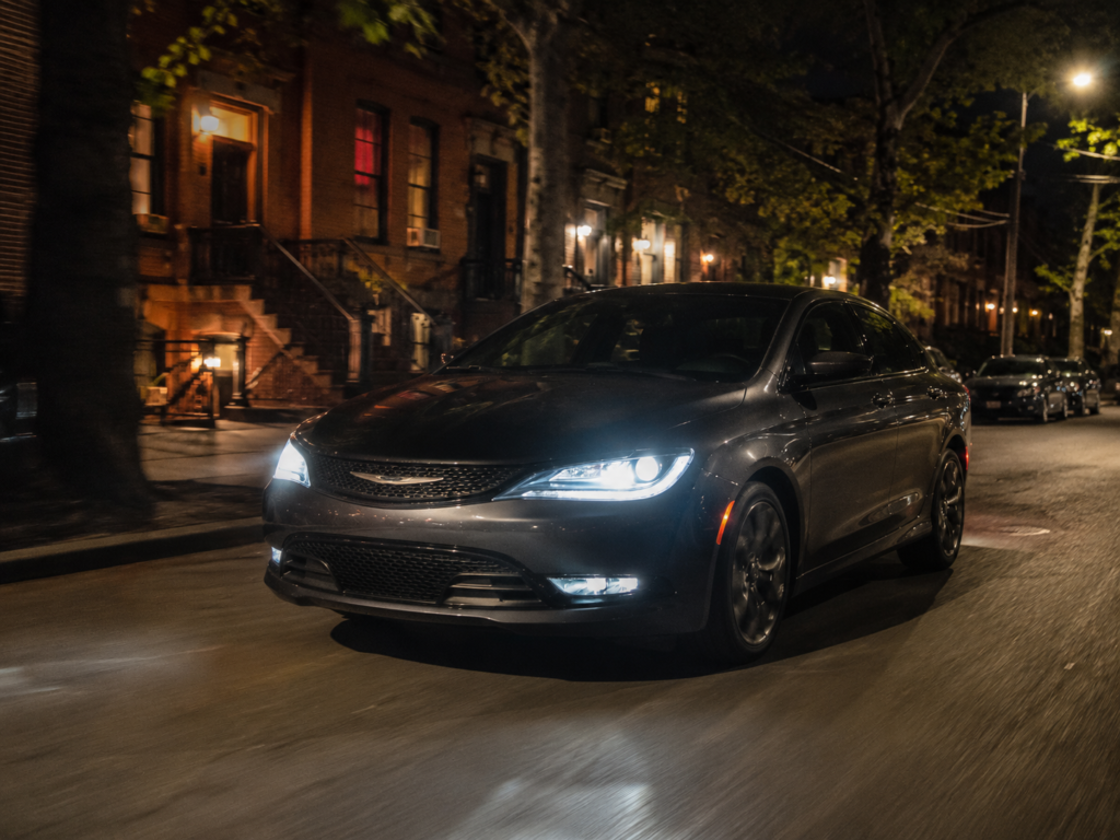Chrysler 200 sedan representing cheap used cars with possible transmission and electrical complaints.