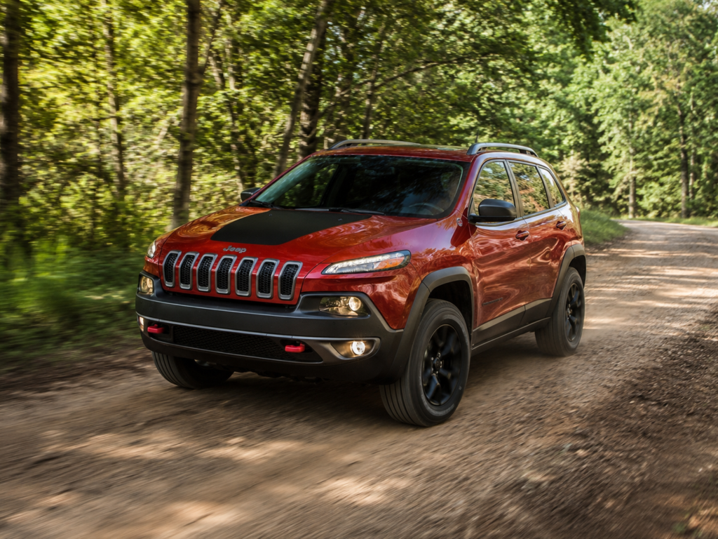 Jeep Cherokee SUV representing cheap used cars with early nine-speed transmission concerns.
