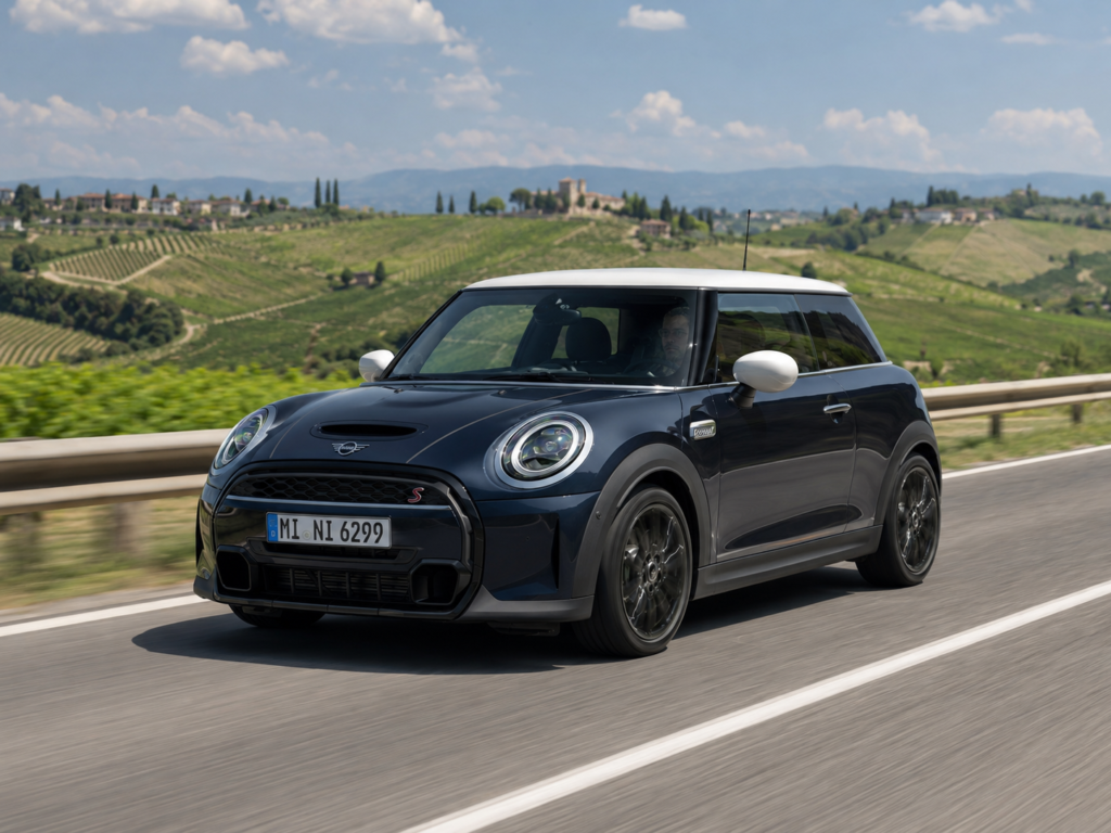 Mini Cooper hatchback representing cheap used cars with turbocharged maintenance and repair risks.