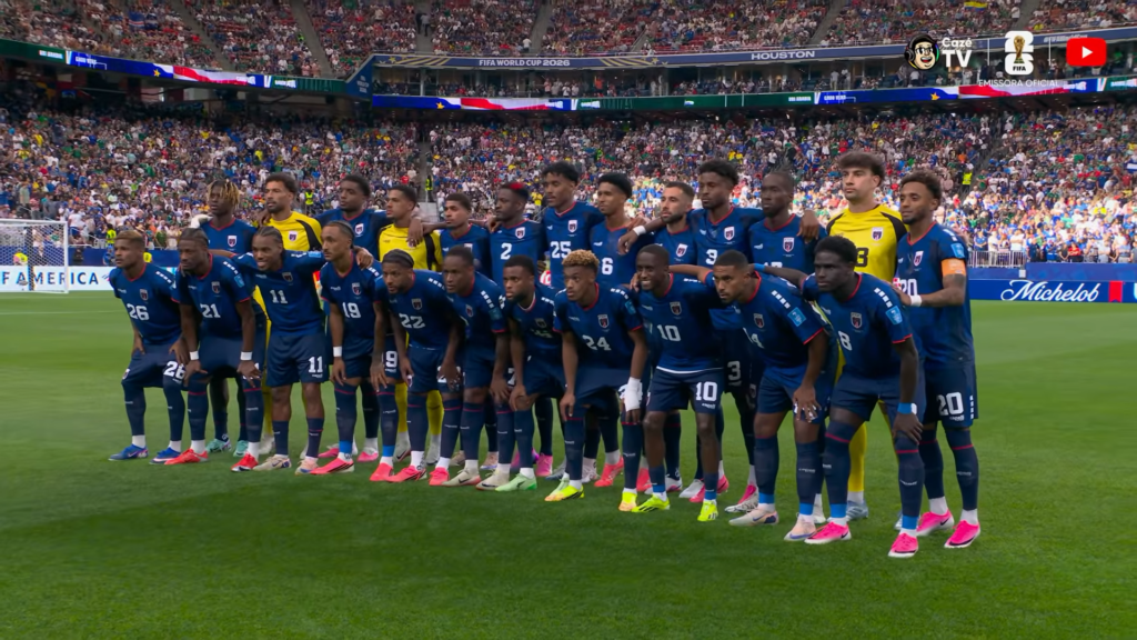 Cape Verde national team players pose for a pre-match photo at the 2026 World Cup.