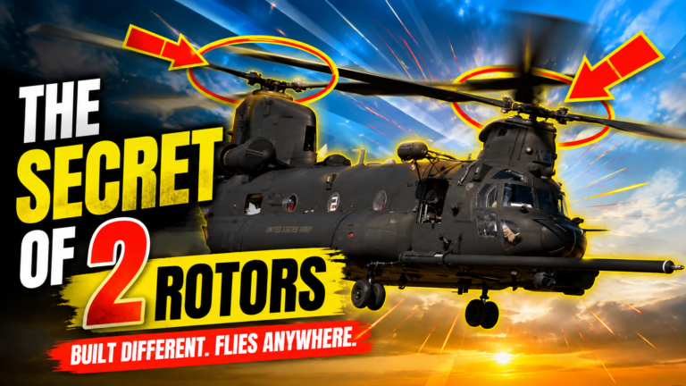 CH-47 Chinook-style helicopter with two tandem rotors highlighted in a dramatic cover image.